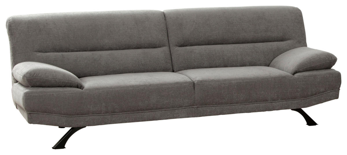 Sofa Bruno graubraun Microfaser B/H/T: ca. 230x83x94 cm Bruno - schwarz/graubraun (230,00/83,00/94,00cm)