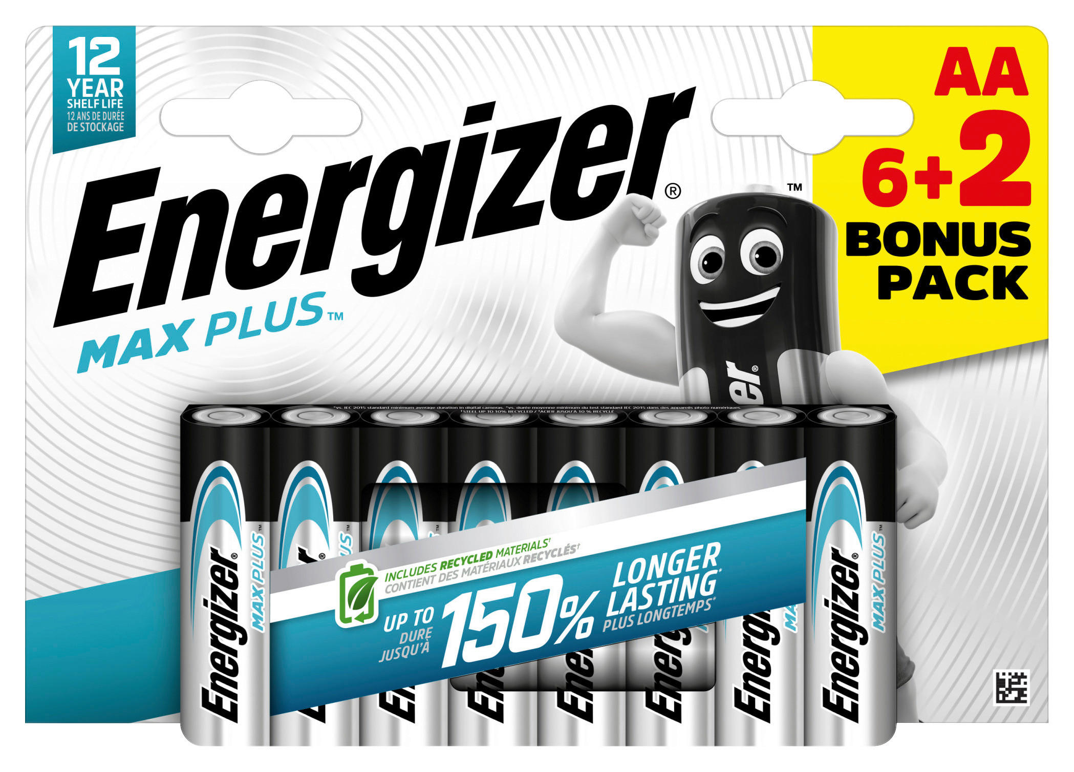 Energizer Batterie Batterie_AA_Energizer_MaxPlus_6+2 - (16,70/11,40cm) - Energizer