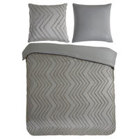 Bettwäsche Zigzag taupe Polyester B/L: ca. 200x200 cm Zigzag - taupe (200,00/200,00cm) - Pure