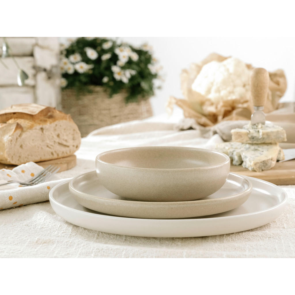 Thumbnail - CreaTable Tafelservice Uno Toscana mehrfarbig Steinzeug 12 tlg.