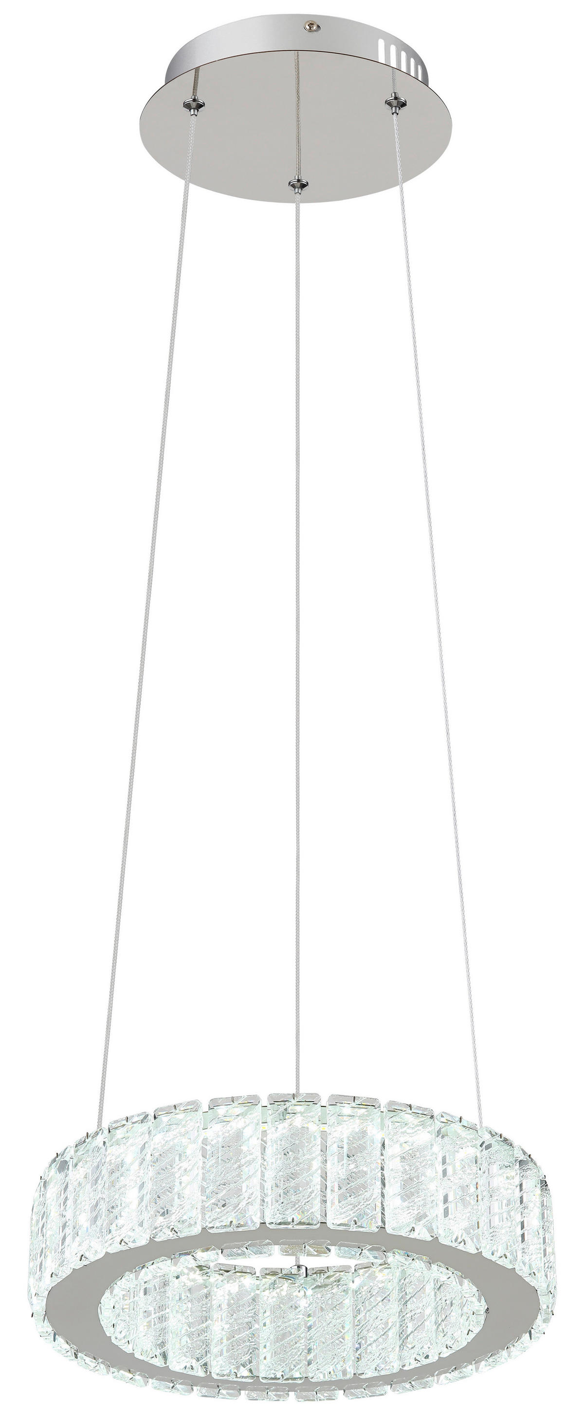 GLOBO Pendelleuchte Chrom Chrom Metall Acryl H/D: ca. 120x30 cm 1.0 Brennstellen 67162-30 - Chrom (30,00/120,00cm) - GLOBO