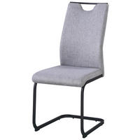 Schwingstuhl Dina grau schwarz Microfaser Metall Dina - schwarz/grau