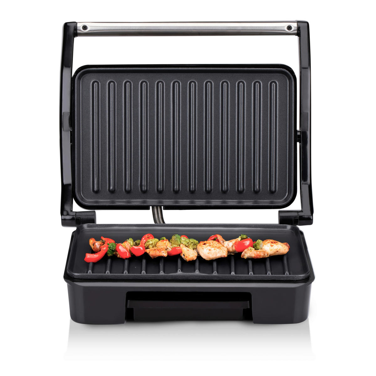 alpina Kontaktgrill silber Aluminium B/H/L: ca. 24x9,5x27,5 cm Kontaktgrill - silber (27,50/24,00/9,50cm) - alpina