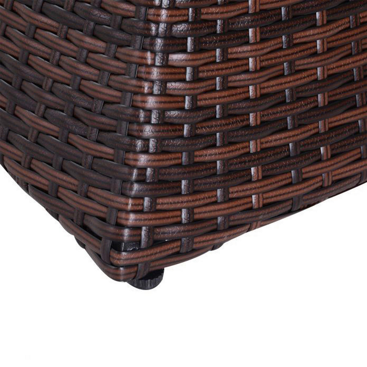 Outsunny Gartentisch braun Metall B/H/L: ca. 54x55x54 cm Gartentisch - braun (54,00/54,00/55,00cm) - Outsunny