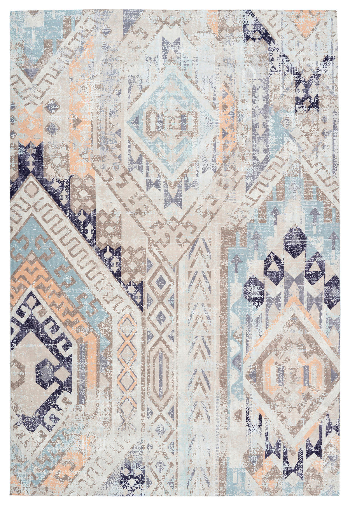 360Living Teppich Indiana multicolor B/L: ca. 160x230 cm Indiana - blau/multicolor (160,00/230,00cm) - 360Living