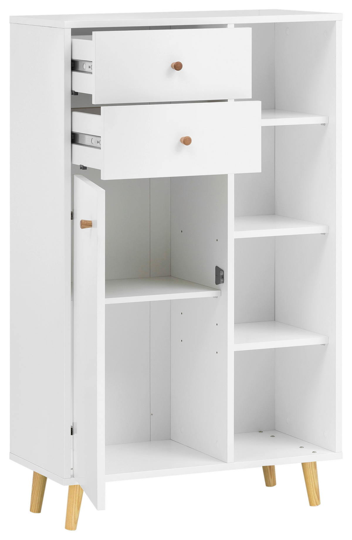 Highboard Bjarne weiß matt B/H/T: ca. 113,4x60,2x33,05 cm Bjarne - weiß (113,40/60,20/33,05cm) - Schildmeyer