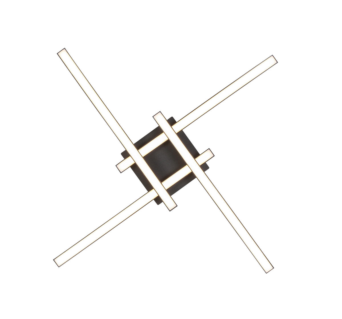 Deckenleuchte schwarz Metall B/H/L: ca. 50x12x50 cm LED-Deckenleuchte_Kim - schwarz (50,00/50,00/12,00cm)
