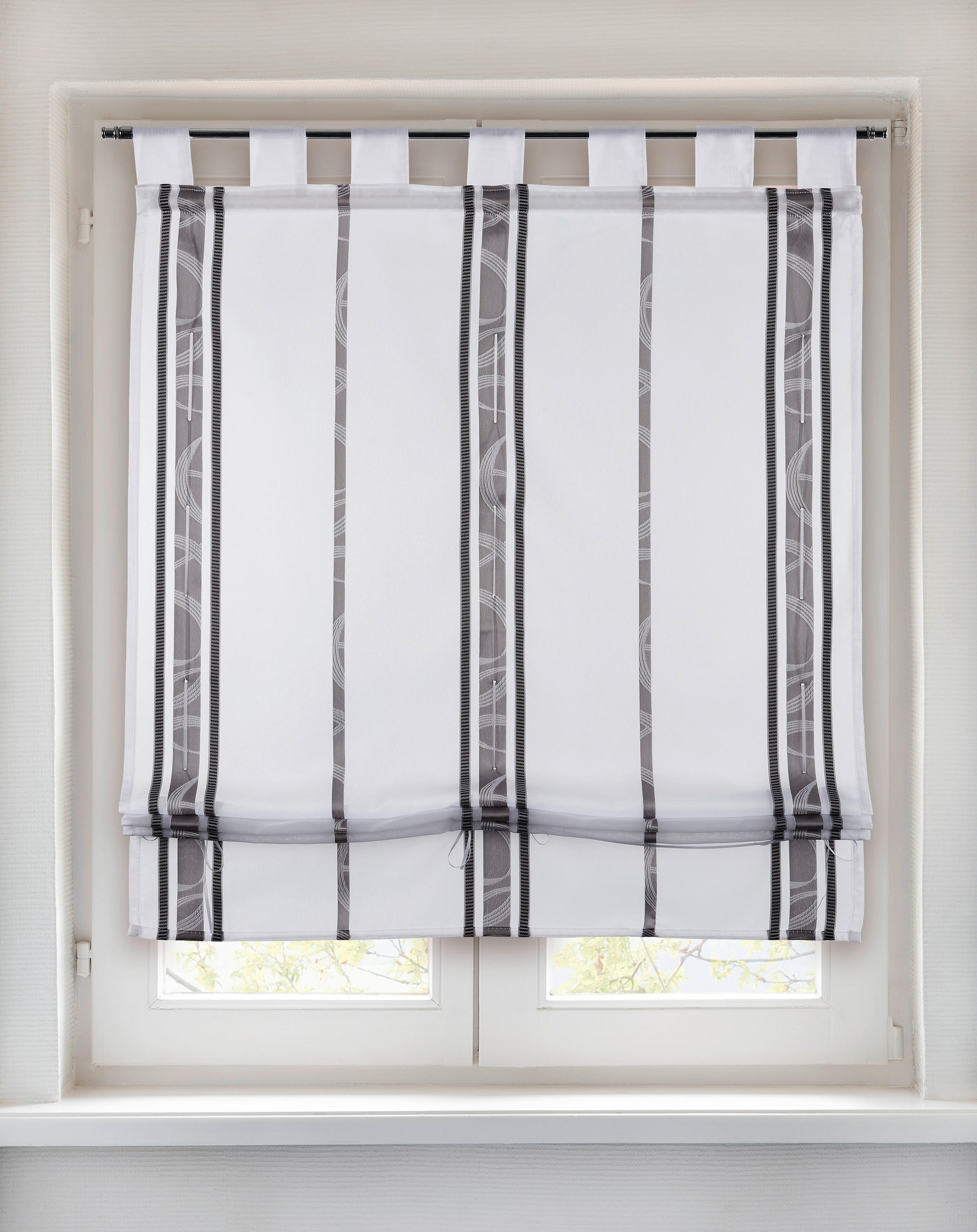 Bändchenrollo Klara grau B/L: ca. 60x140 cm Klara - grau (60,00/140,00cm) - POCOline