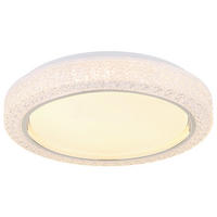 GLOBO LED-Deckenleuchte Chrom weiß Opal Kunststoff Metall H/D: ca. 8x40 cm LIAMI - weiß/Opal (40,00/8,00cm) - GLOBO