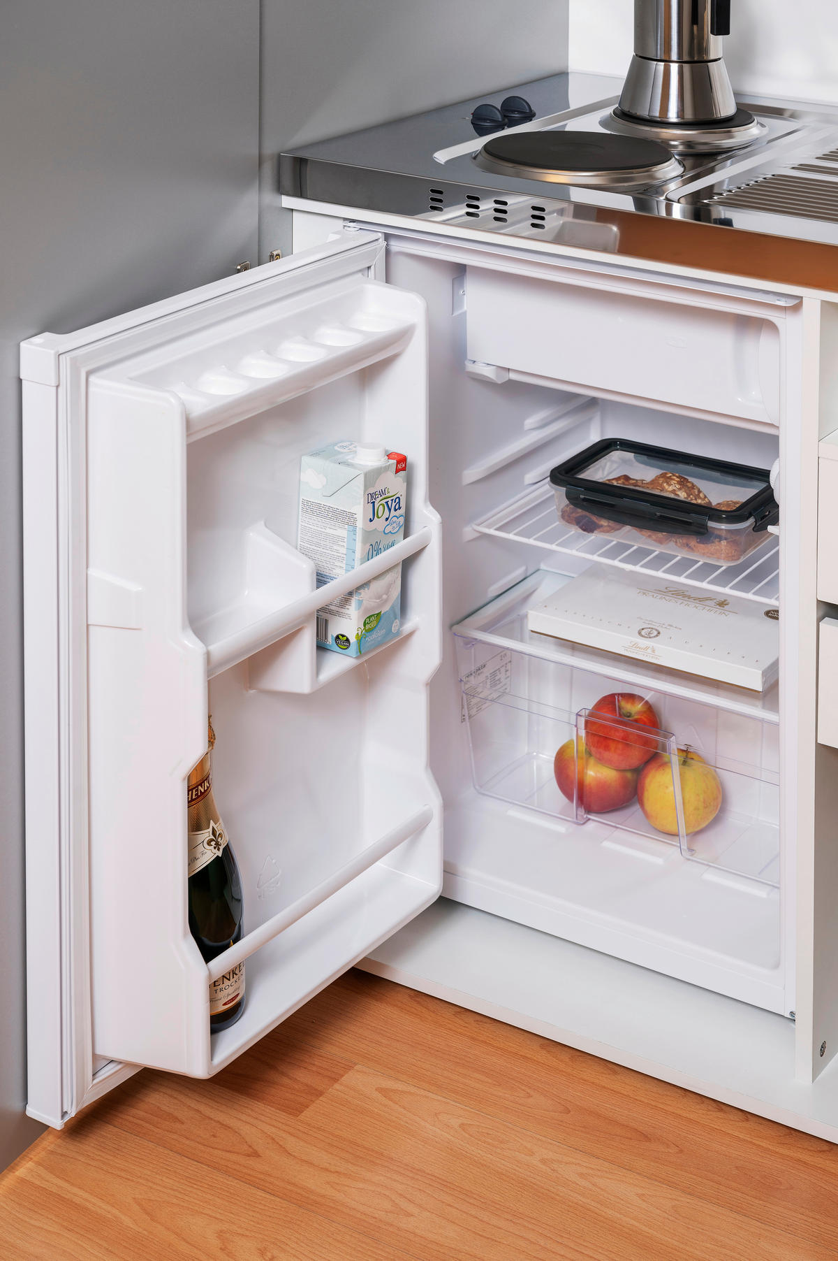 Respekta Schrankküche Economy grau matt B/H/T: ca. 104x193x67 cm Economy - weiß/grau (104,00/193,00/67,00cm) - Respekta