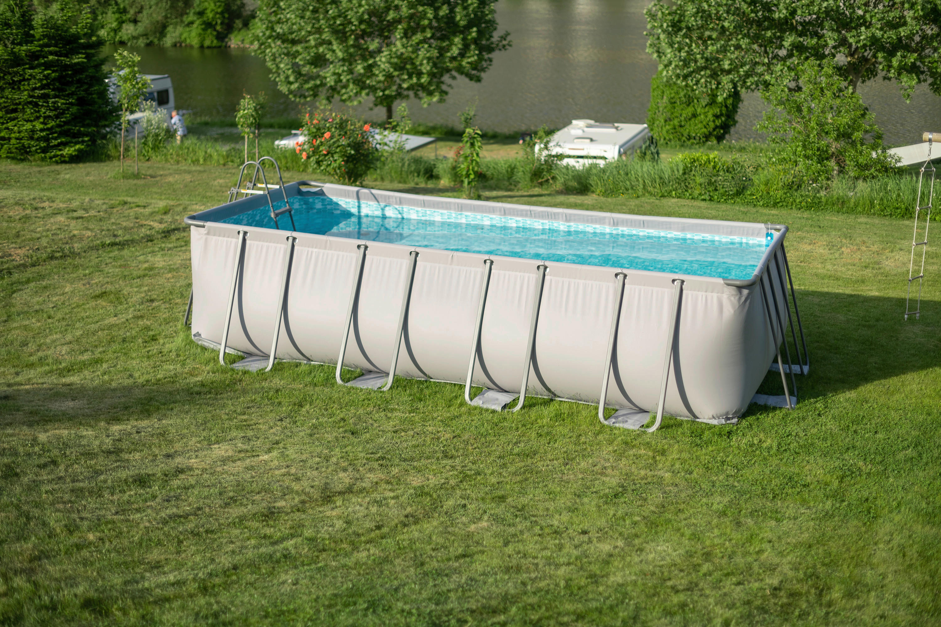 Summer Waves Poolset Elite B/H/L: ca. 274x132x549 cm Elite - grau (549,00/274,00/132,00cm) - Summer Waves