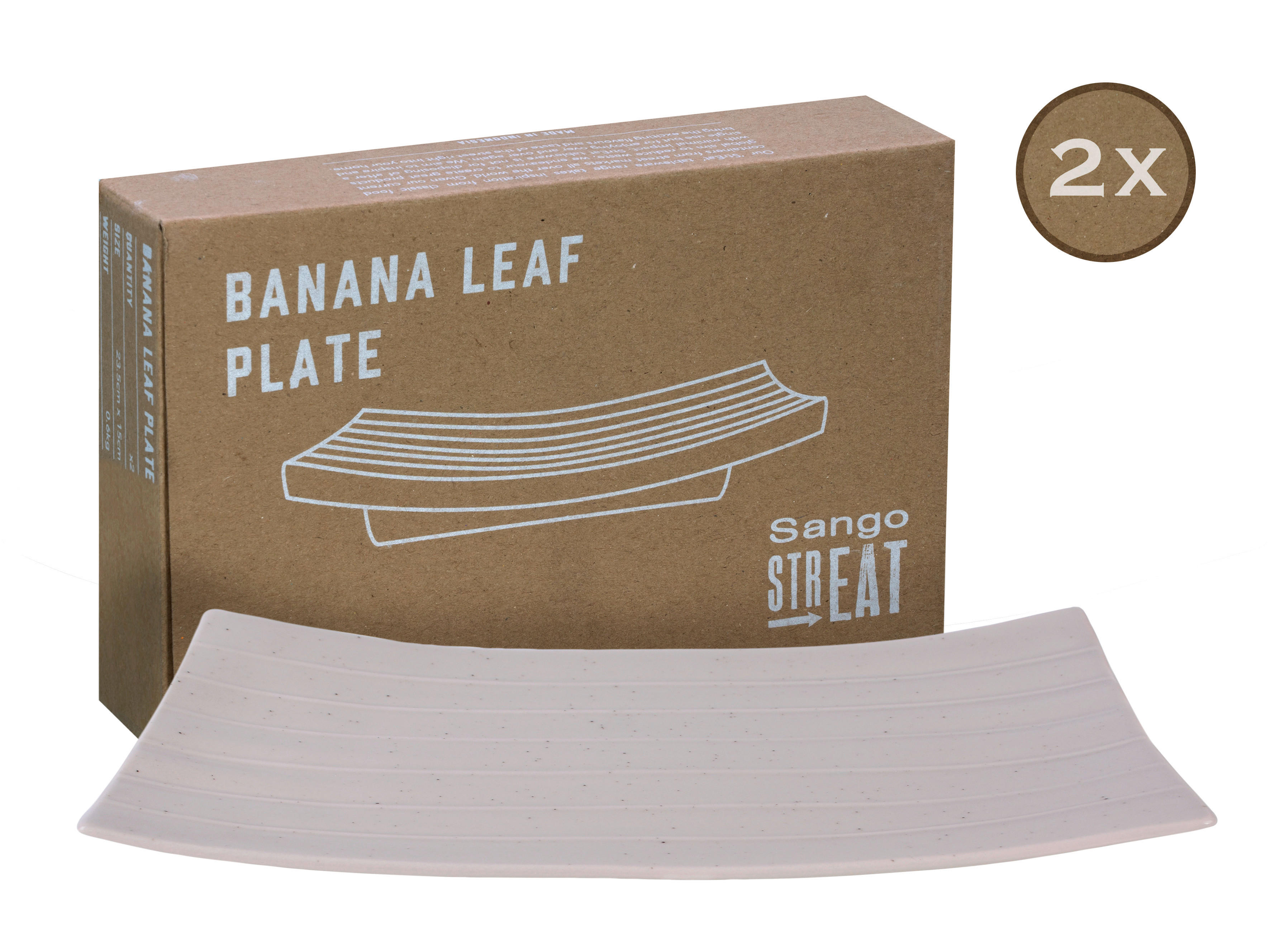 CreaTable Servierset Streat Banana Leaf creme Steinzeug