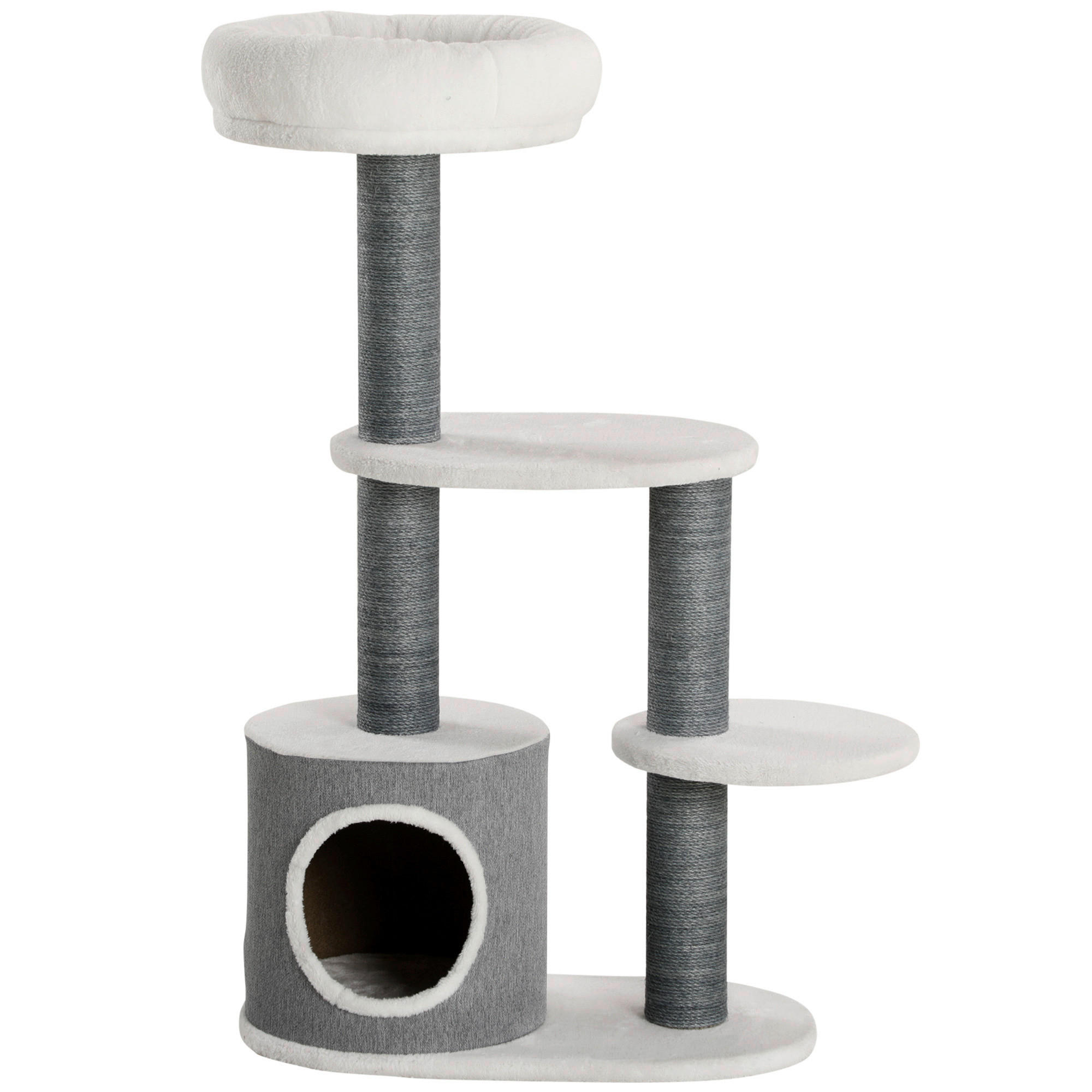 PawHut Kratzbaum grau Spanplatte B/H/L: ca. 30,5x98x55,5 cm Kratzbaum - grau (55,50/30,50/98,00cm) - PawHut