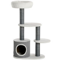 PawHut Kratzbaum grau Spanplatte B/H/L: ca. 30,5x98x55,5 cm Kratzbaum - grau (55,50/30,50/98,00cm) - PawHut