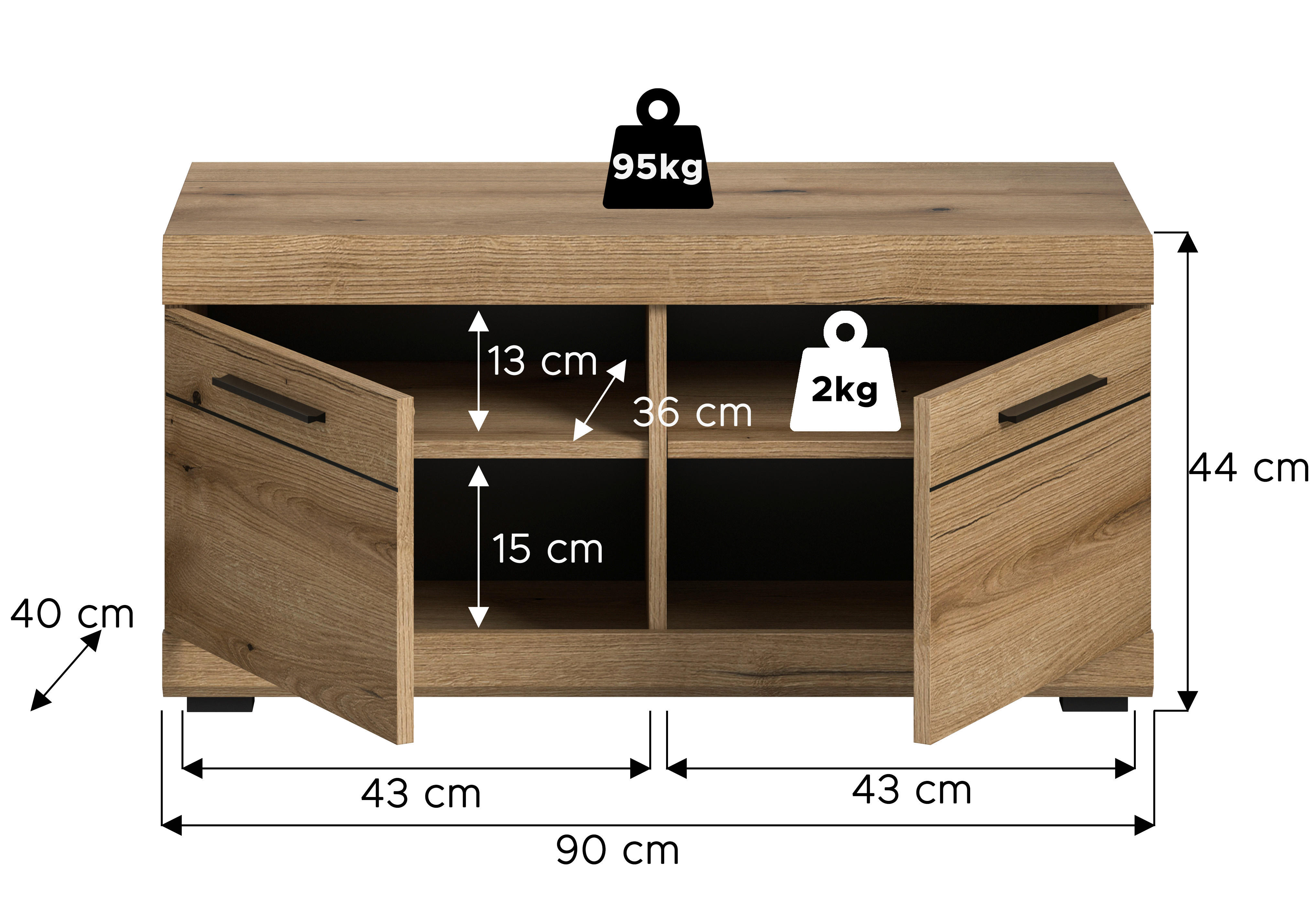 Sitzbank SCOUT Evoke Oak Nachbildung B/H/T: ca. 90x44x40 cm SCOUT - (90,00/44,00/40,00cm) - xonox.home