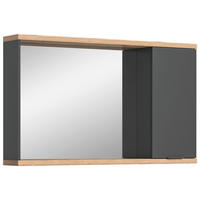 Spiegelschrank Nuaro anthrazit Nox Oak Nachbildung B/H/T: ca. 130x77x20 cm Nuaro - anthrazit (130,00/77,00/20,00cm) - xonox.home