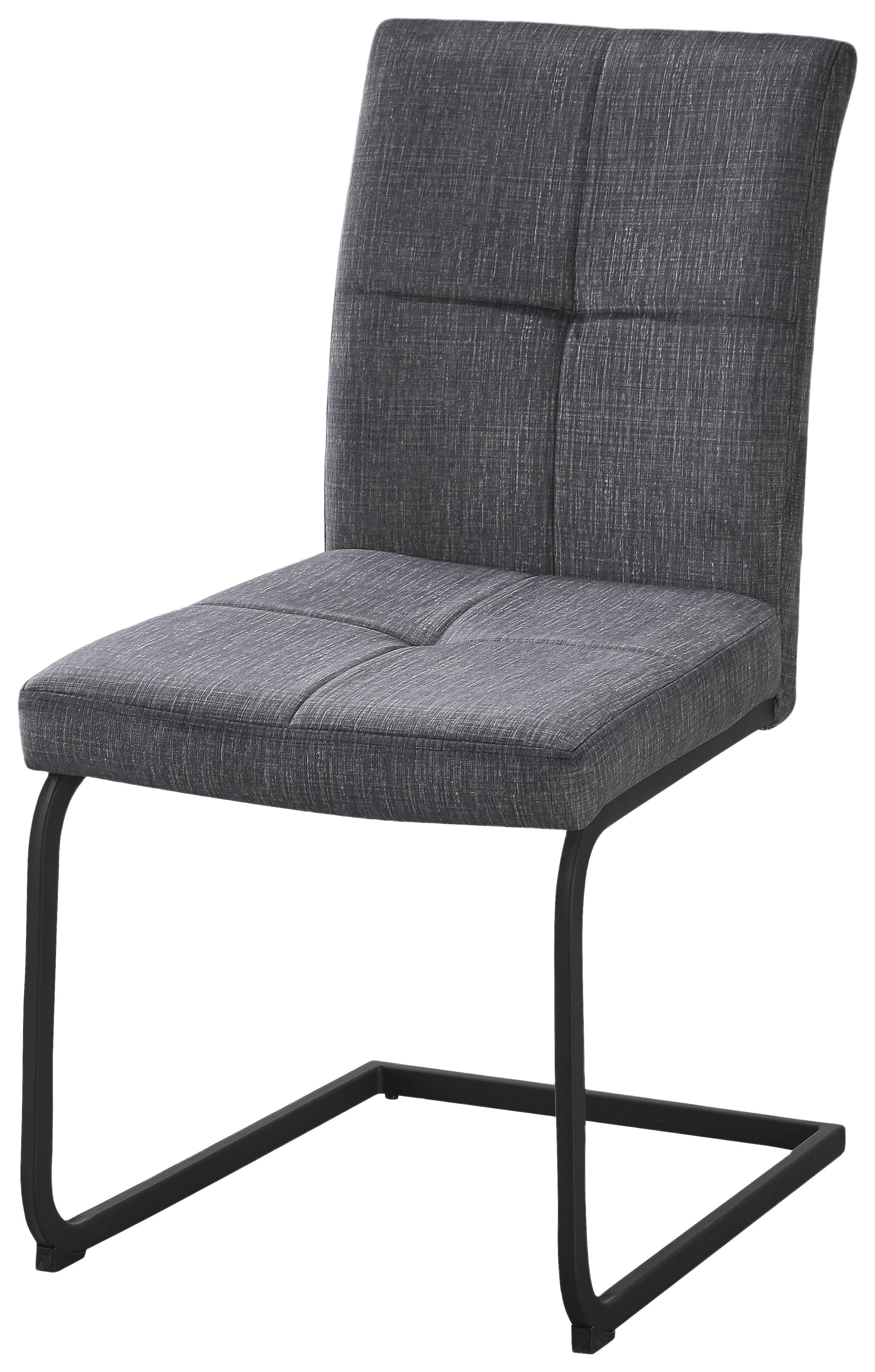 Schwingstuhl Milos grau Microfaser B/H/T: ca. 45x92x65 cm Milos - schwarz/grau (45,00/92,00/65,00cm)