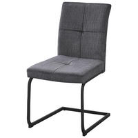 Schwingstuhl Milos grau Microfaser B/H/T: ca. 45x92x65 cm Milos - schwarz/grau (45,00/92,00/65,00cm)