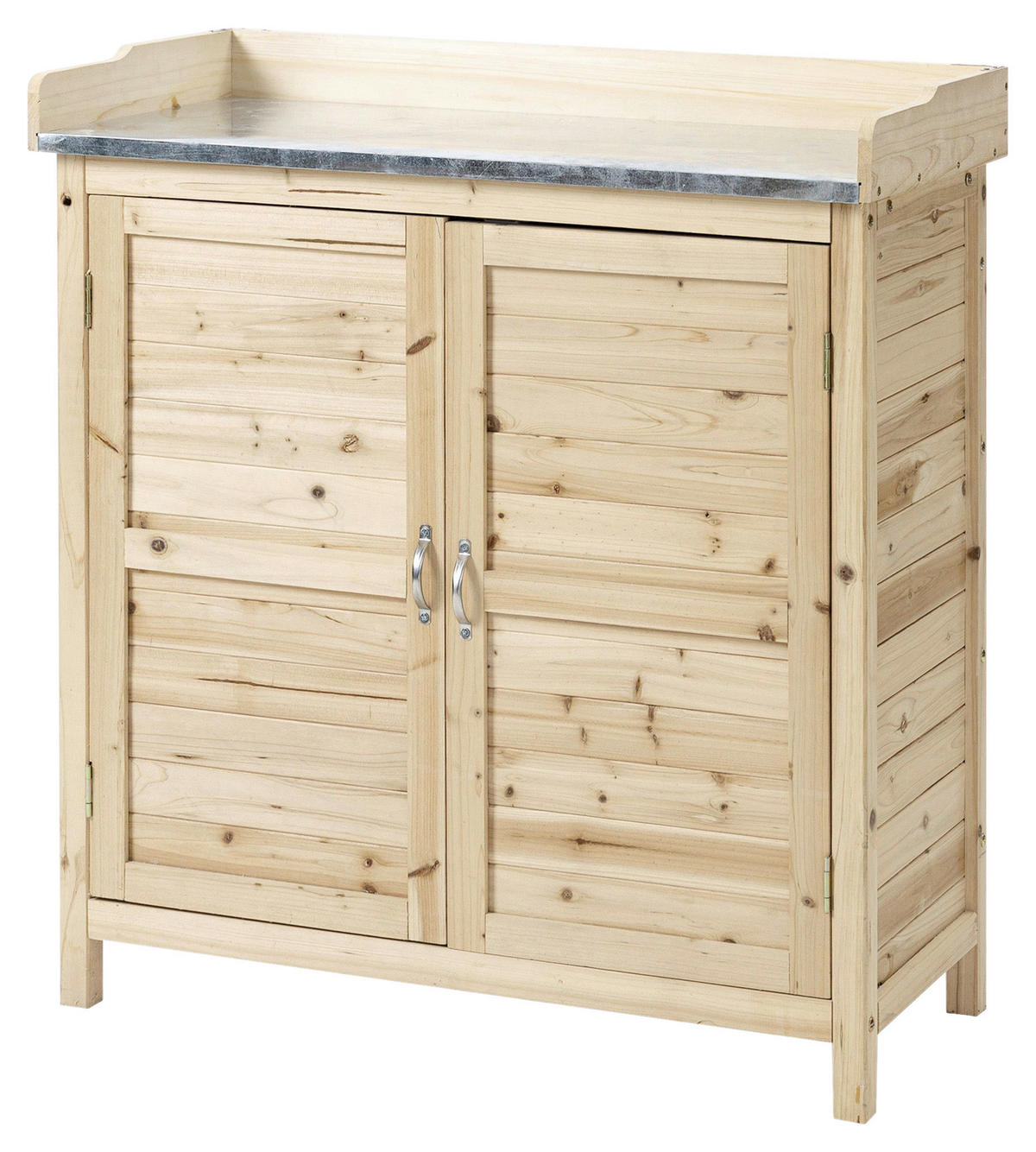 Outsunny Gartenschrank natur Holz B/H/T: ca. 83x92x40 cm Gartenschrank - natur (83,00/92,00/40,00cm) - Outsunny