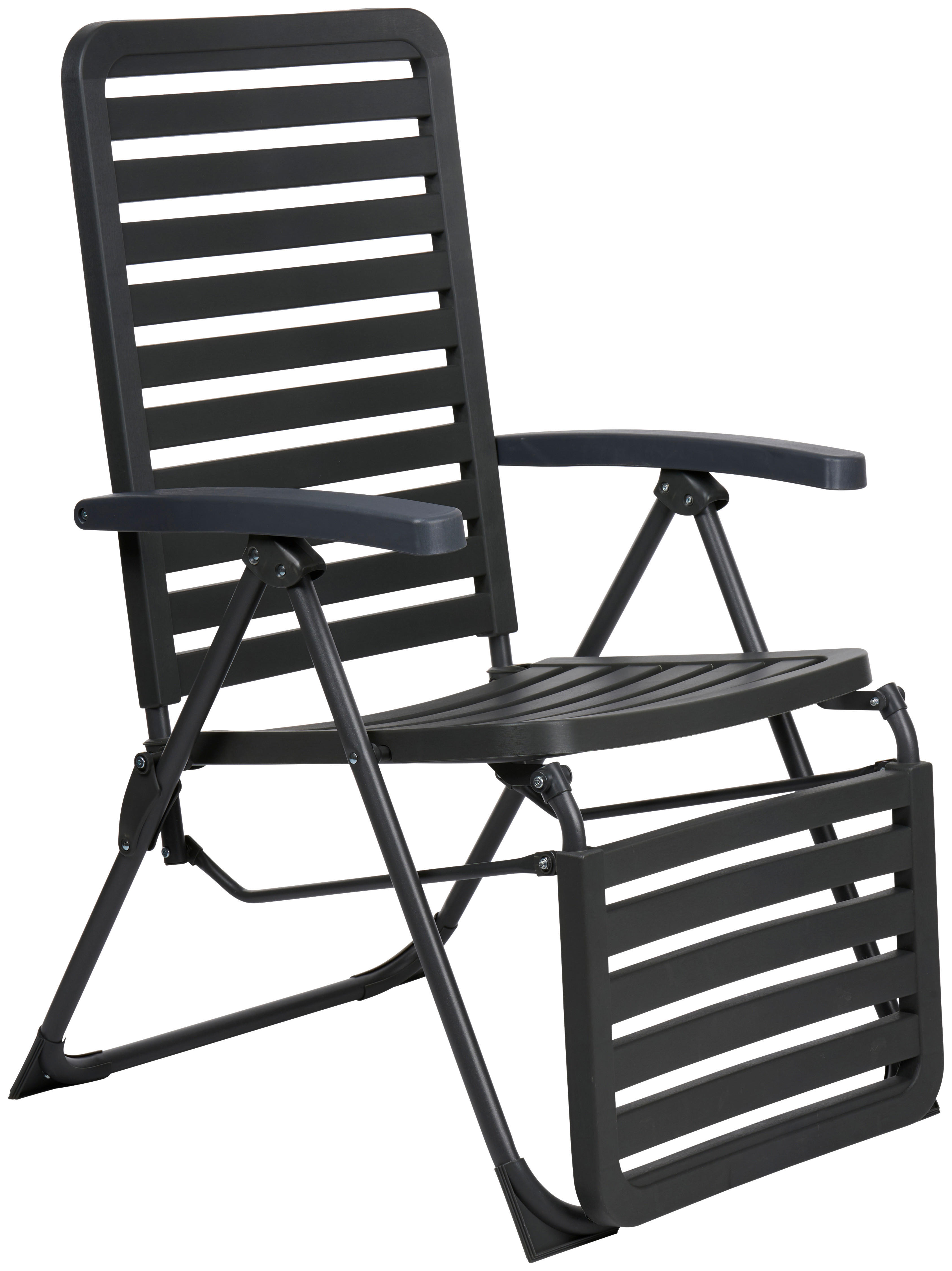 Gartenstuhl schwarz Kunststoff B/H/L: ca. 62x151x104 cm Gartenstuhl 104x62x151cm - schwarz (104,00/62,00/151,00cm)