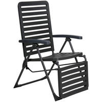 Gartenstuhl schwarz Kunststoff B/H/L: ca. 62x151x104 cm Gartenstuhl 104x62x151cm - schwarz (104,00/62,00/151,00cm)