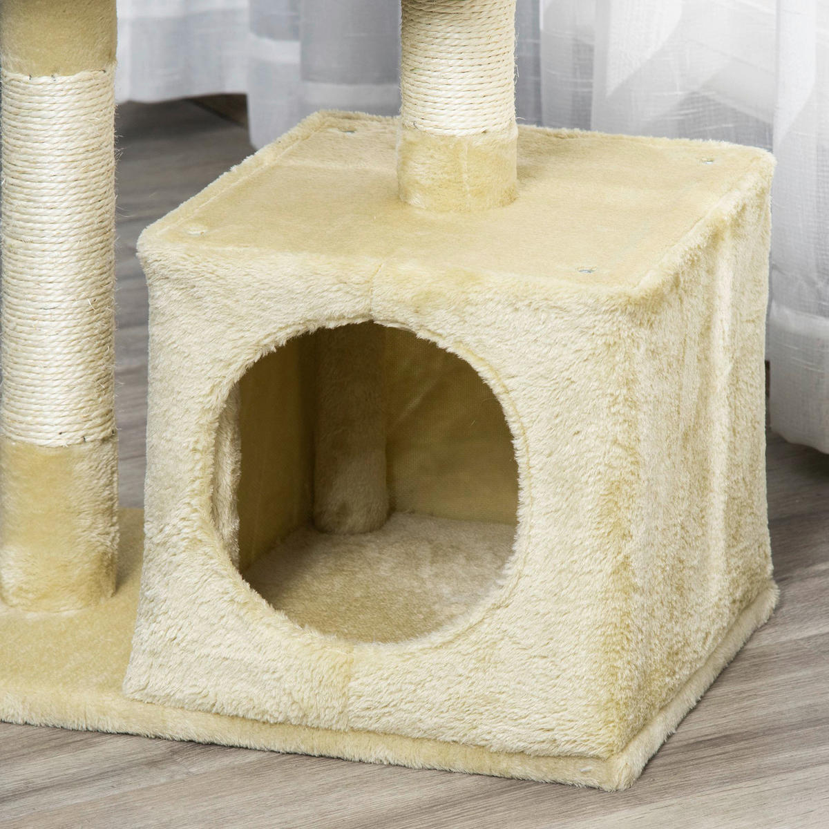 PawHut Kratzbaum beige Sisal B/H/L: ca. 50x80x30 cm Kratzbaum - beige (30,00/50,00/80,00cm) - PawHut