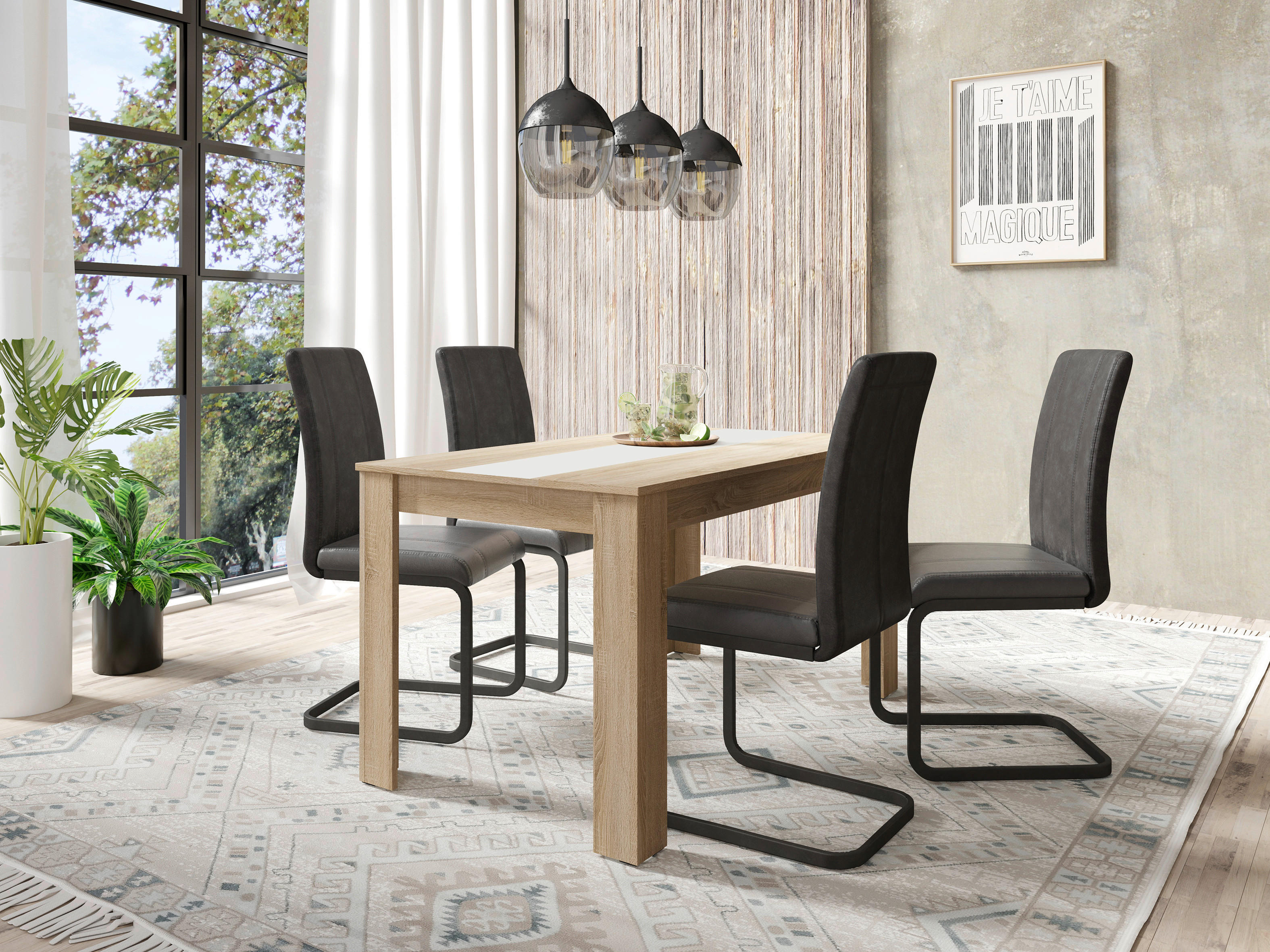 Tisch NORI Eiche Nachbildung B/H/T: ca. 140x75x80 cm online bei POCO kaufen