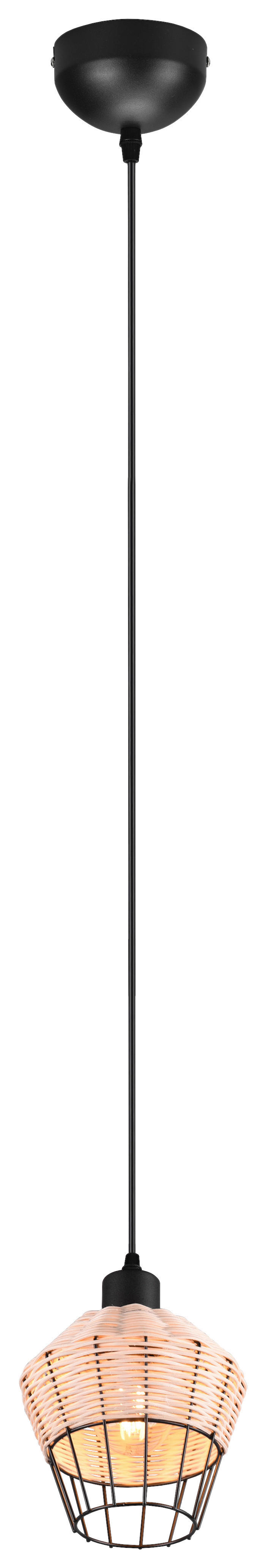 Reality Pendelleuchte R31261036 Borka natur Rattan H/D: ca. 150x17 cm E27 1 Brennstellen Borka - natur (17,00/150,00cm) - Reality