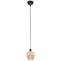 Reality Pendelleuchte R31261036 Borka natur Rattan H/D: ca. 150x17 cm E27 1 Brennstellen Borka - natur (17,00/150,00cm) - Reality