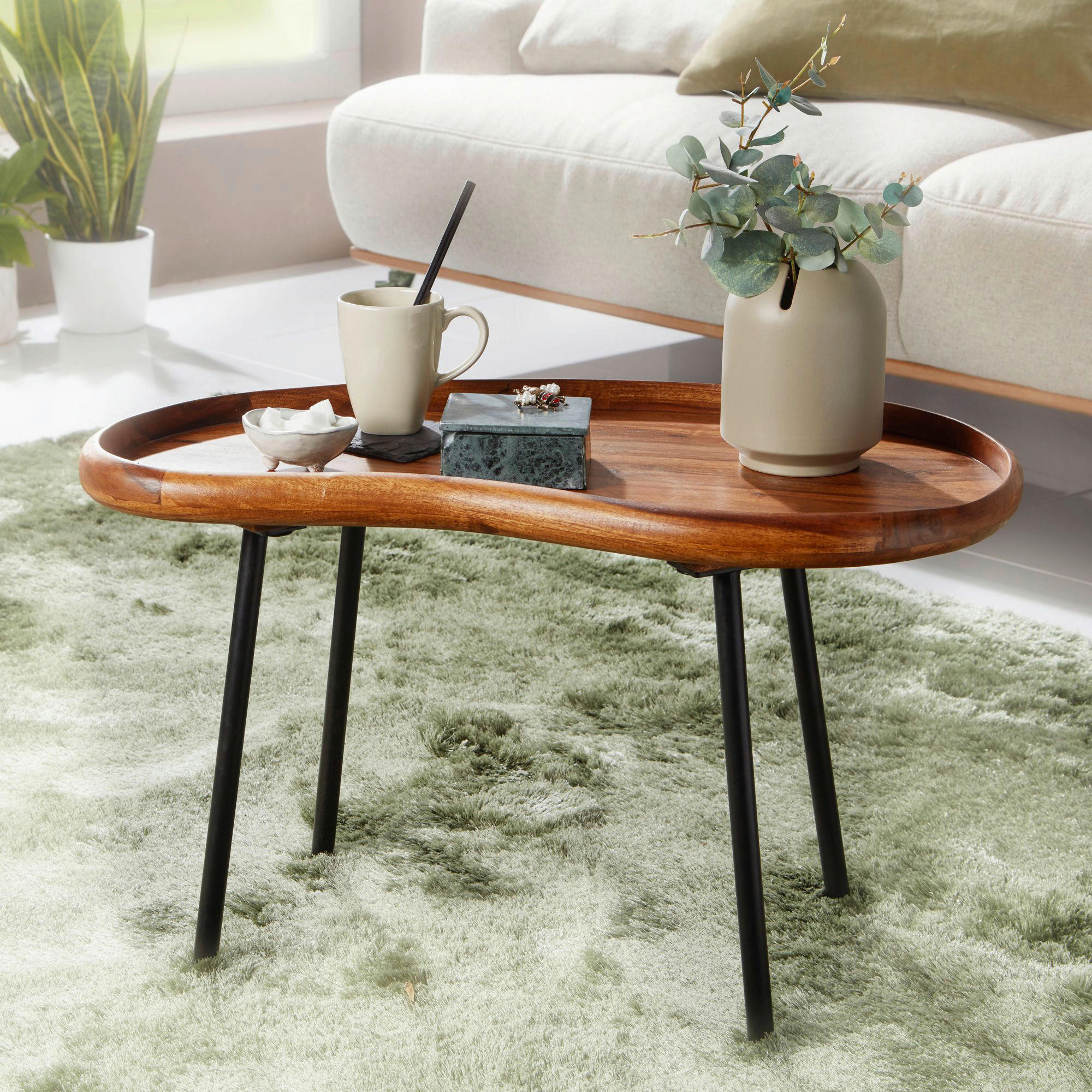 Couchtisch braun B/H/T: ca. 71x42x40 cm Couchtisch - braun (71,00/42,00/40,00cm) - Wohnling