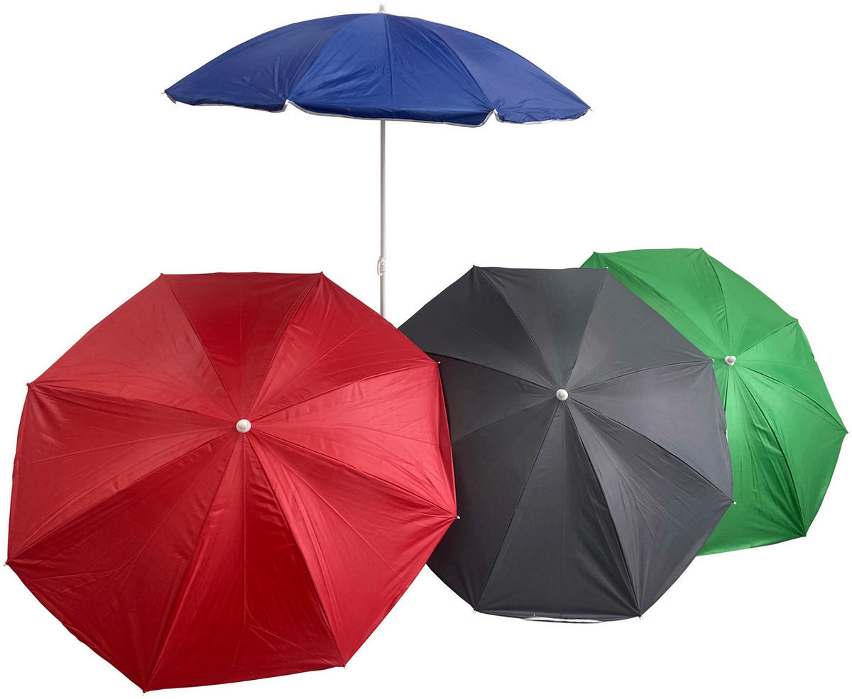 Sonnenschirm sortiert Stahl H/D: ca. 175x140 cm Strandschirm_rund - sortiert (140,00/175,00cm)