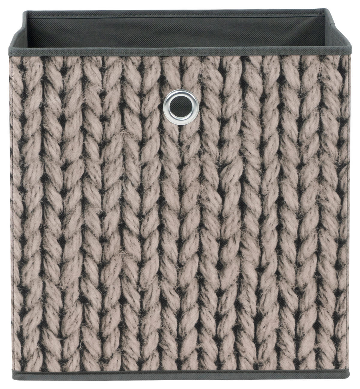 Motivbox Wolle anthrazit B/H/T: ca. 32x32x32 cm Wolle - beige/anthrazit (32,00/32,00/32,00cm)