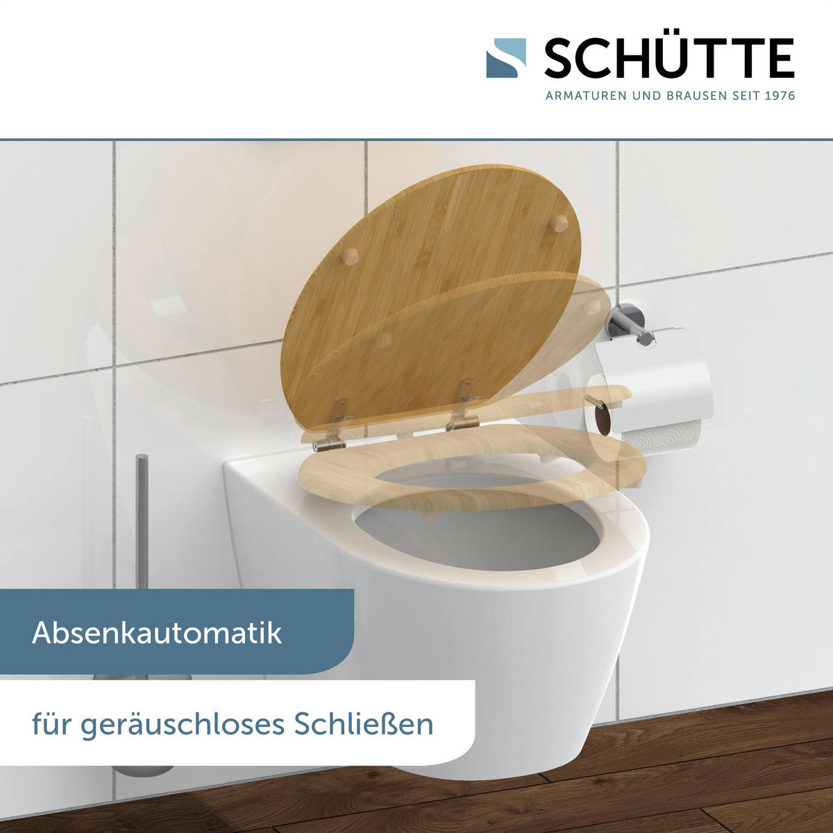 WC-Sitz braun Bambus B/H/T: ca. 37x5,5x42,5 cm WC-Sitz_Bamboo - braun (37,00/5,50/42,50cm) - SCHÜTTE