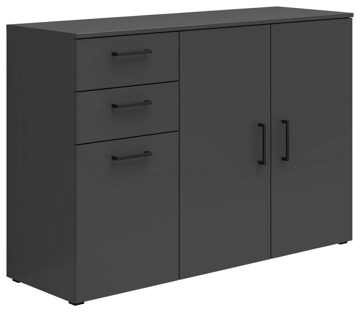 Kommode Multi-Stauraum Typ 28 anthrazit B/H/T: ca. 120x83x40 cm Multi-Stauraum Typ 28 - anthrazit (120,00/83,00/40,00cm)
