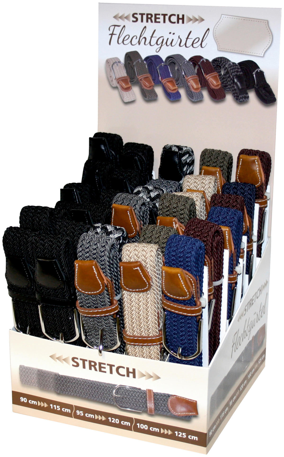 Gürtel sortiert Nylon B/H/L: ca. 4x3x22 cm Flechtgürtel - sortiert (22,00/4,00/3,00cm)