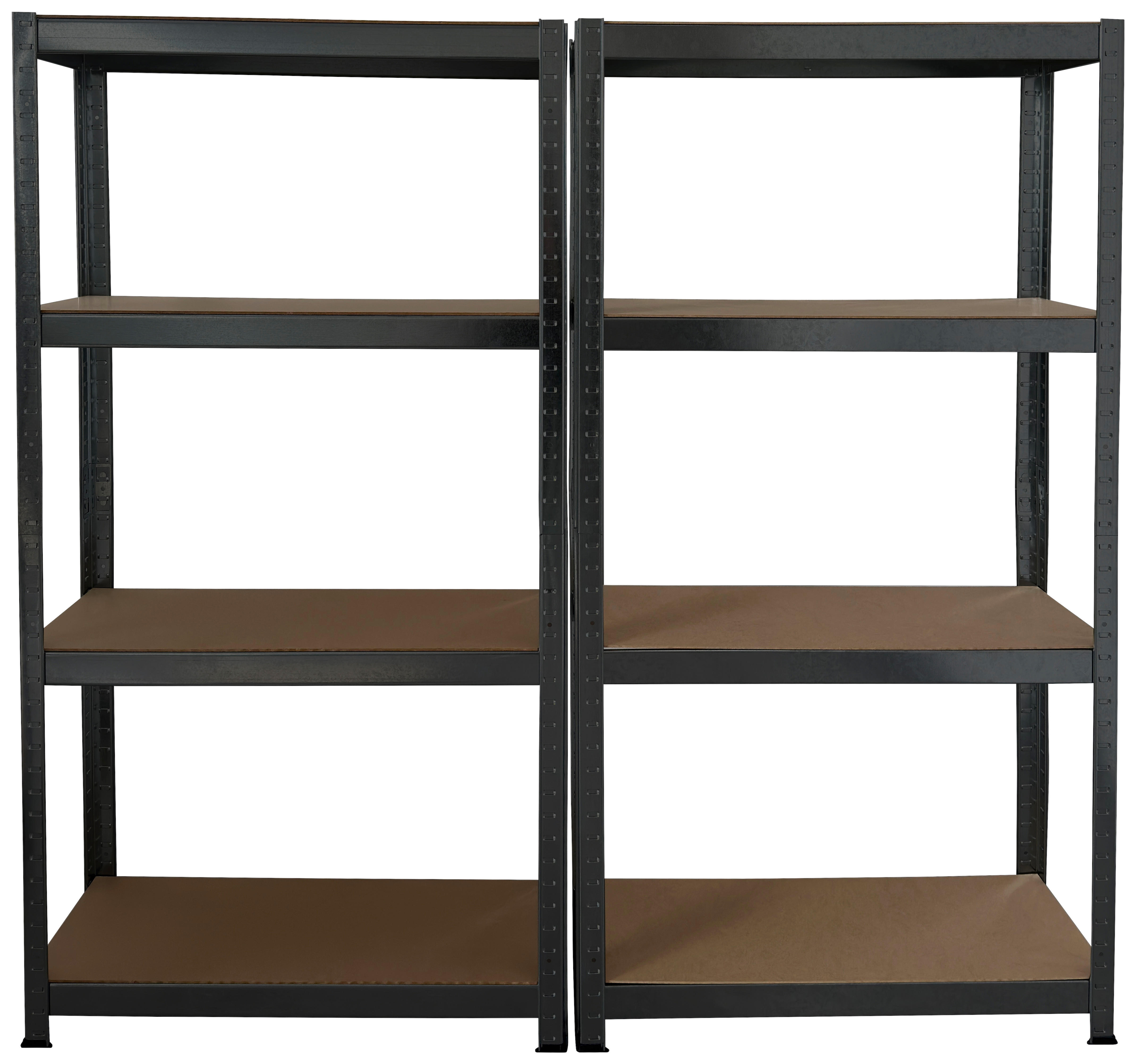 Schwerlaststeckregal 2er-Set schwarz B/H/T: ca. 160x160x40 cm Schwerlaststeckregal 160x160x40cm S - schwarz (160,00/160,00/40,00cm)