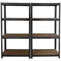 Schwerlaststeckregal 2er-Set schwarz B/H/T: ca. 160x160x40 cm Schwerlaststeckregal 160x160x40cm S - schwarz (160,00/160,00/40,00cm)