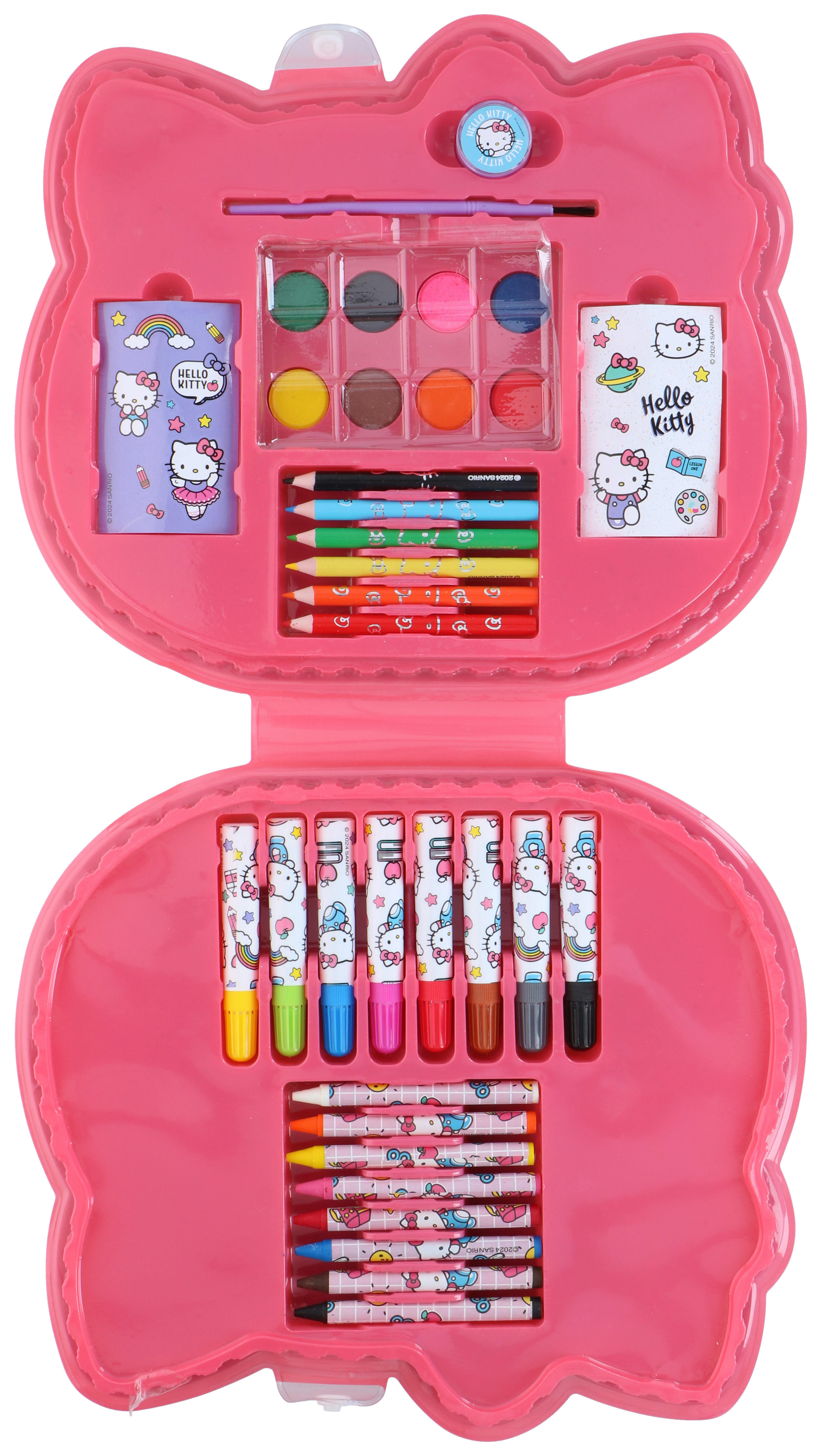 Kunstkoffer B/H/L: ca. 24x3,5x28 cm Kunstkoffer_Hello_Kitty_35tlg. - rosa (28,00/24,00/3,50cm)