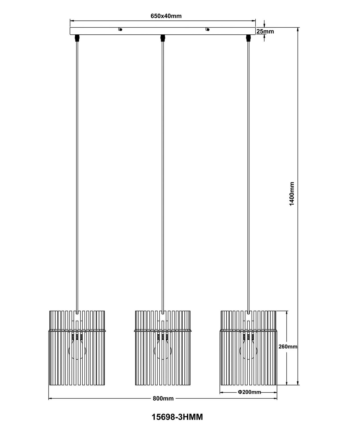 GLOBO Hängeleuchte schwarz grün rot gelb Metall Glas B/H/L: ca. 22x9,5x86,5 cm E27 3 Brennstellen Hängeleuchte-Gorley - gelb/rot (86,50/22,00/9,50cm) - GLOBO