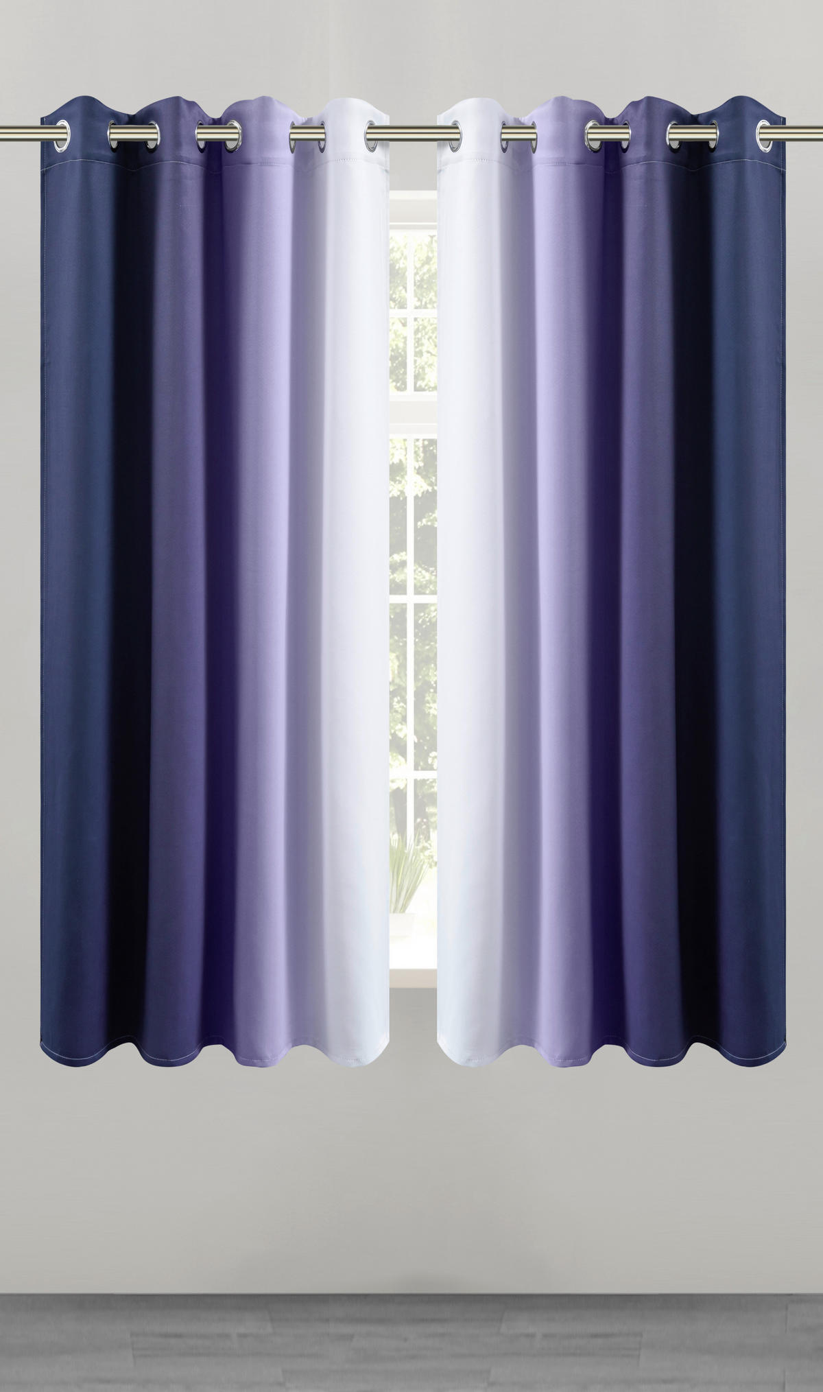 POCOline Verdunklungsvorhang Beverly blau B/L: ca. 135x175 cm Beverly - blau (135,00/175,00cm) - POCOline