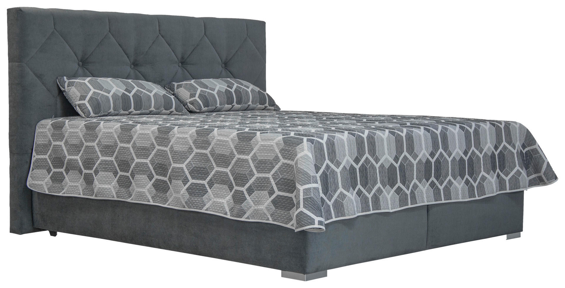 Polsterbett Gela grau Liegefläche B/L: ca. 180x200 cm Gela - grau (199,00/126,00/217,00cm)
