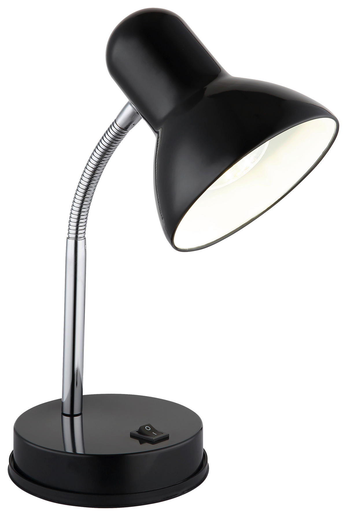 GLOBO Tischleuchte schwarz Kunststoff Metall B/H/L: ca. 15x20,5x15 cm E27 1 Brennstellen Tischleuchte-Basic - schwarz (15,00/15,00/20,50cm) - GLOBO