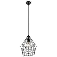 Reality Pendelleuchte R30971032 mattschwarz Metall H/D: ca. 150x30 cm E27 1 Brennstellen Pendelleuchte_Cage - mattschwarz (30,00/150,00cm) - Reality