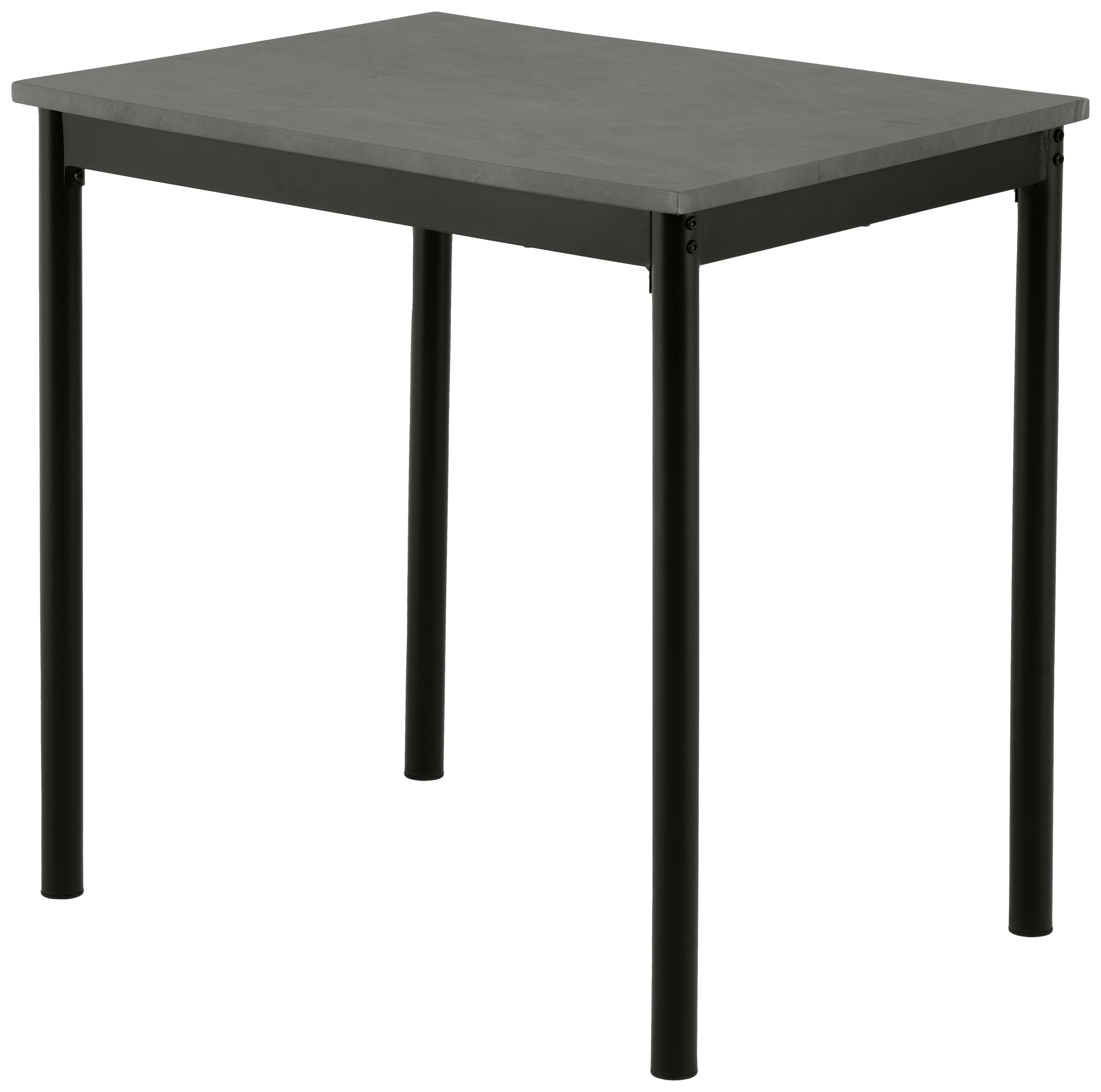 schwarz Beton Metall B/H/T: ca. 75x74x55 cm Marten_Küchentisch_JX-18A638 - Beton/schwarz (75,00/74,00/55,00cm)