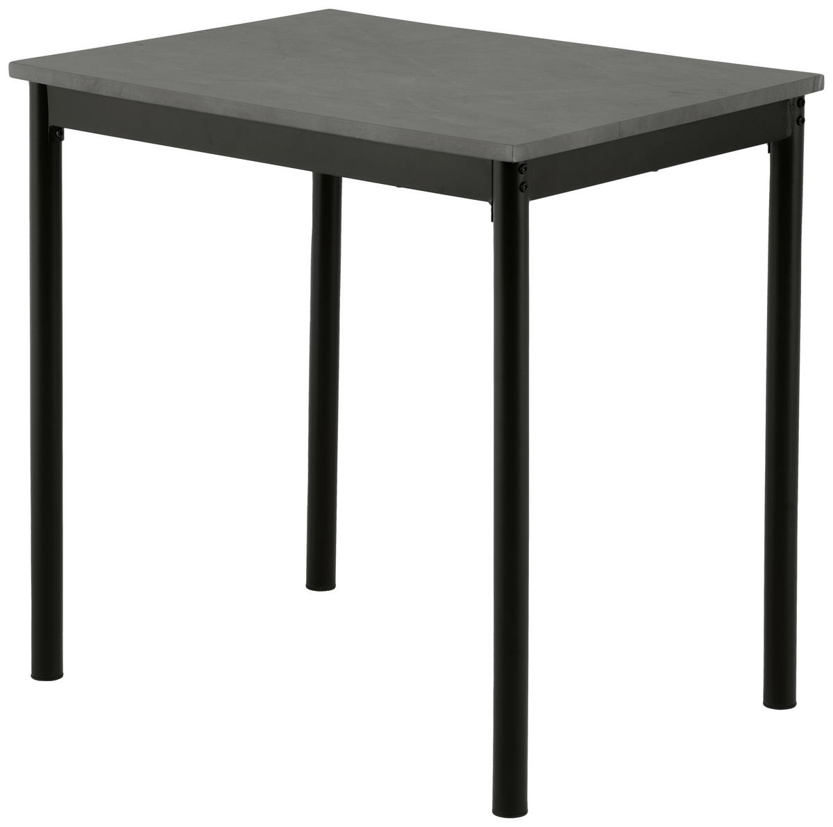 schwarz Beton Metall B/H/T: ca. 75x74x55 cm Marten_Küchentisch_JX-18A638 - Beton/schwarz (75,00/74,00/55,00cm)