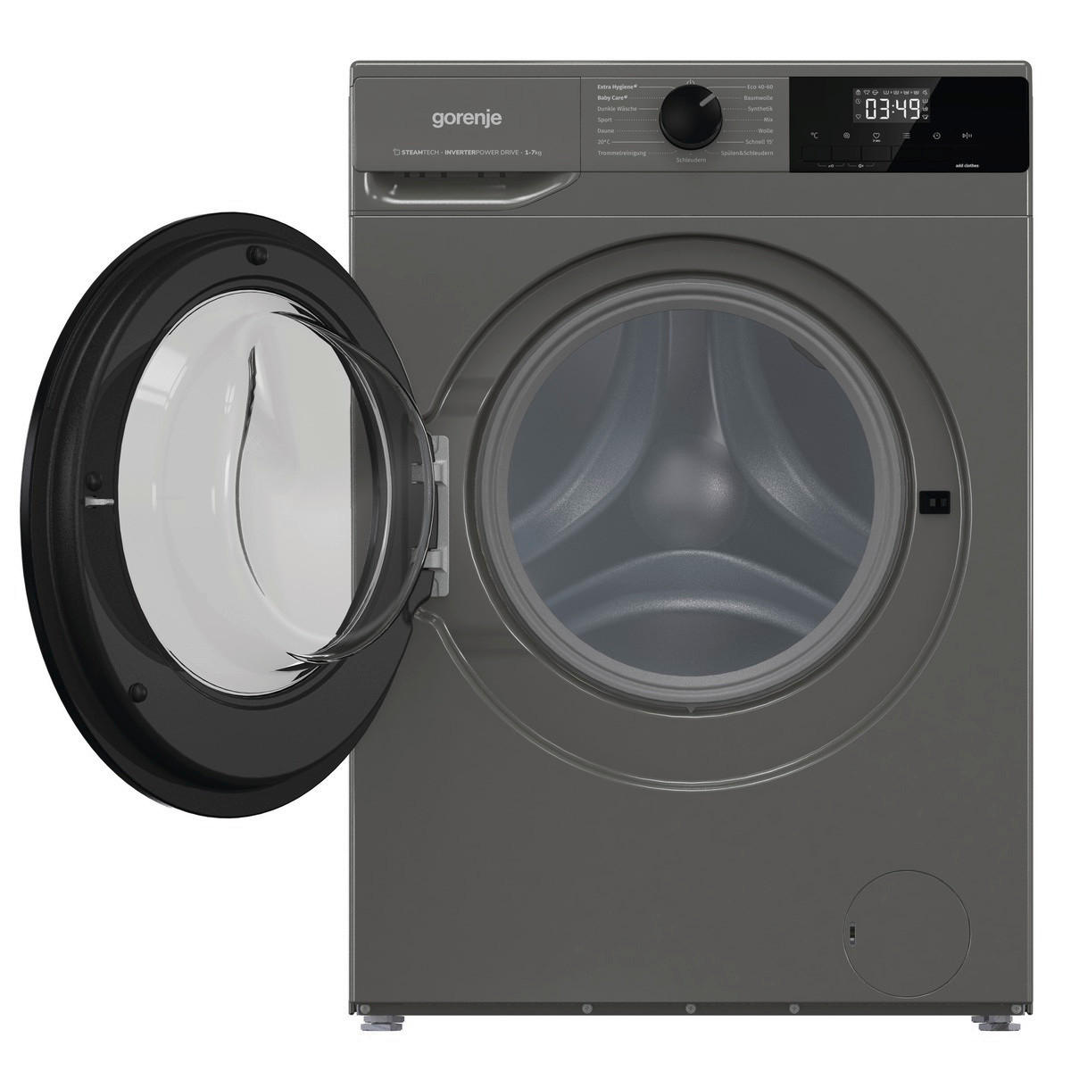 Gorenje Waschmaschine W3NHEI74SAS/DE titanfarbig B/H/T: ca. 60x85x44 cm ca. 7 kg Waschmaschine W3NHEI74SAS/DE - titanfarbig (60,00/85,00/44,00cm) - Gorenje