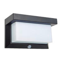 LED Solar Außenwandleuchte NV1385322 schwarz Edelstahl B/H/L: ca. 9x12x20 cm LED Solar Außenwandleuchte - schwarz (20,00/9,00/12,00cm) - Näve Leuchten