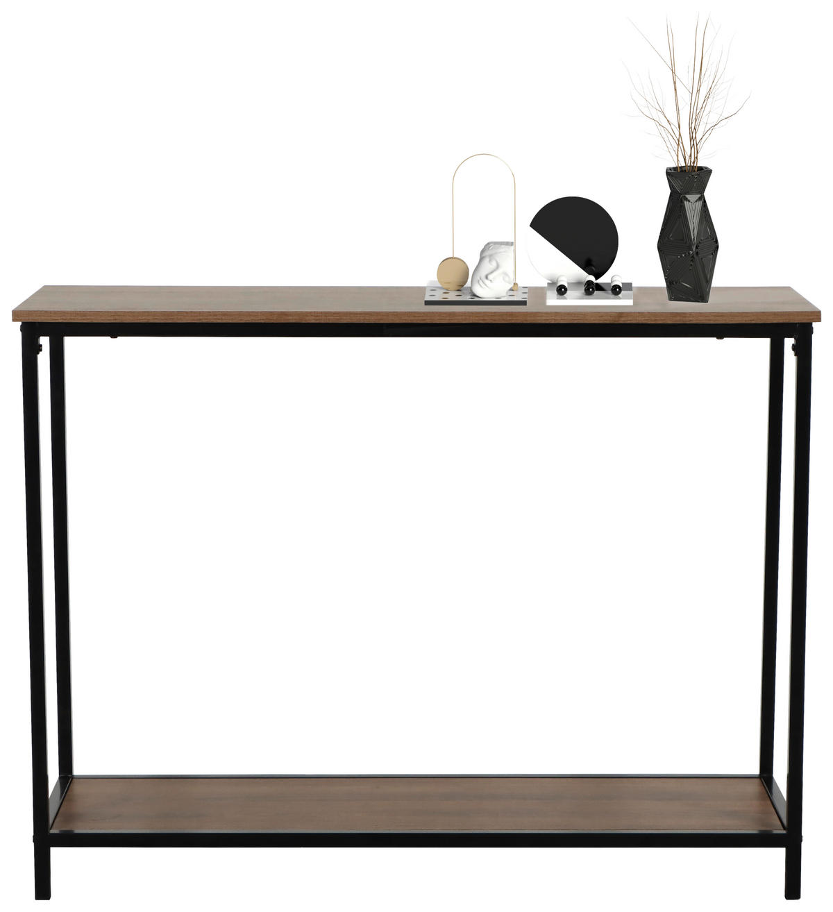Konsole Mira schwarz lackiert Eiche Nachbildung B/H/T: ca. 106x81x35 cm Mira - Eiche/schwarz (106,00/81,00/35,00cm)