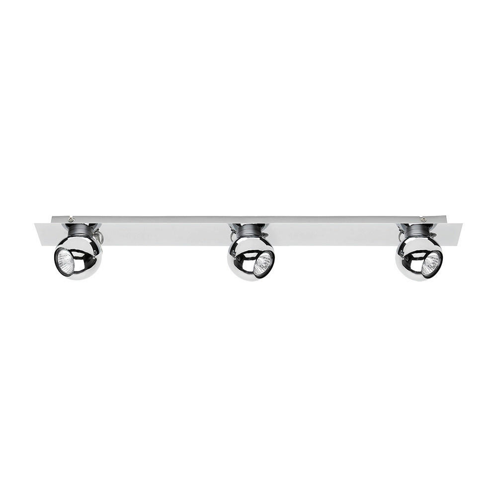 SPOT Light Spotbalken 2685328 Chrom Metall B/H/T: ca. 85x11,5x8 cm GU10 3 Brennstellen Sergio - Chrom (85,00/11,50/8,00cm) - SPOT Light