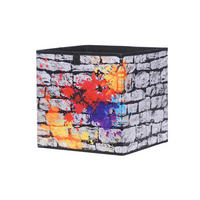 Motivbox Graffiti anthrazit grau B/H/T: ca. 32x32x32 cm Graffiti - anthrazit/grau (32,00/32,00/32,00cm)